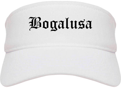 Bogalusa Louisiana LA Old English Mens Visor Cap Hat White