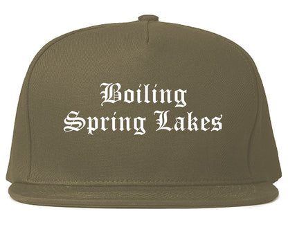 Boiling Spring Lakes North Carolina NC Old English Mens Snapback Hat Grey