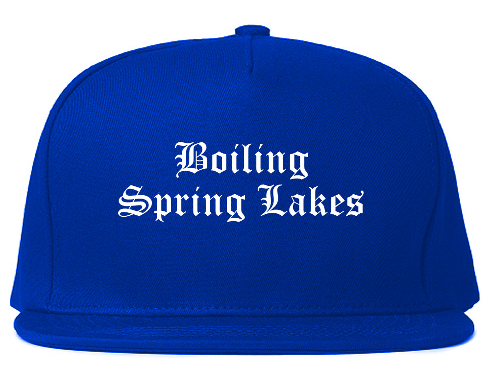 Boiling Spring Lakes North Carolina NC Old English Mens Snapback Hat Royal Blue