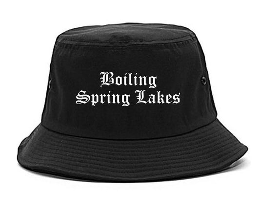 Boiling Spring Lakes North Carolina NC Old English Mens Bucket Hat Black