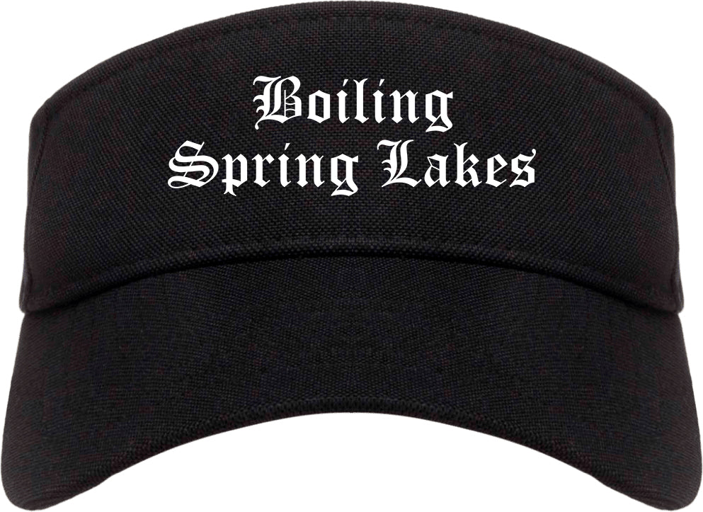 Boiling Spring Lakes North Carolina NC Old English Mens Visor Cap Hat Black