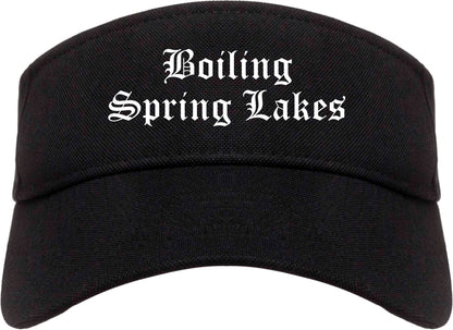 Boiling Spring Lakes North Carolina NC Old English Mens Visor Cap Hat Black