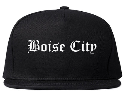 Boise City Idaho ID Old English Mens Snapback Hat Black