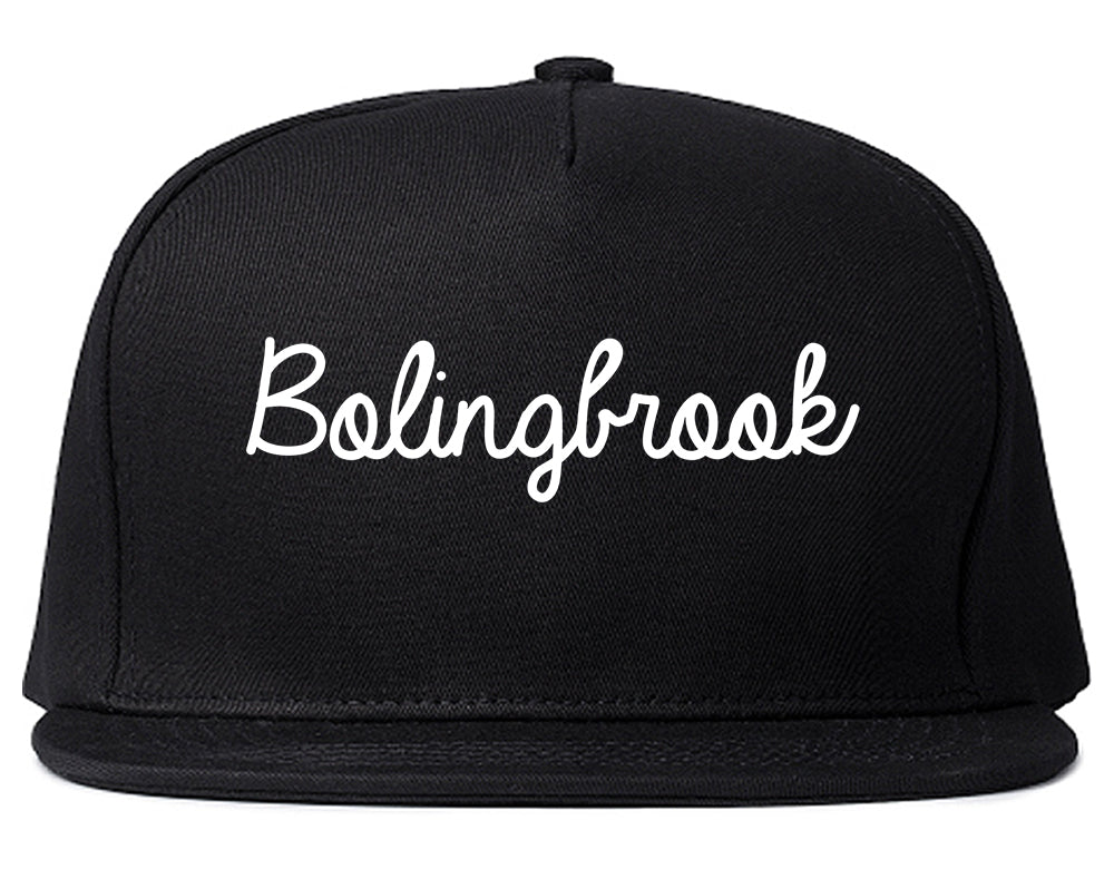 Bolingbrook Illinois IL Script Mens Snapback Hat Black