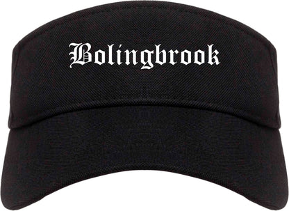 Bolingbrook Illinois IL Old English Mens Visor Cap Hat Black