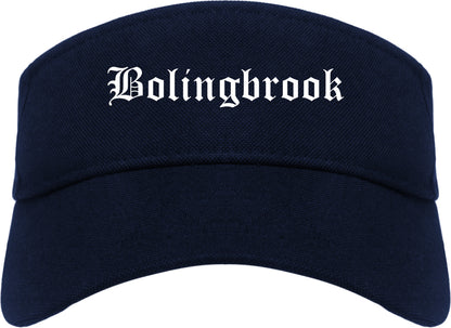 Bolingbrook Illinois IL Old English Mens Visor Cap Hat Navy Blue