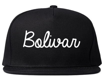 Bolivar Missouri MO Script Mens Snapback Hat Black