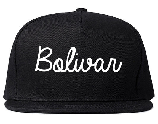 Bolivar Missouri MO Script Mens Snapback Hat Black