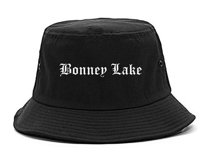Bonney Lake Washington WA Old English Mens Bucket Hat Black