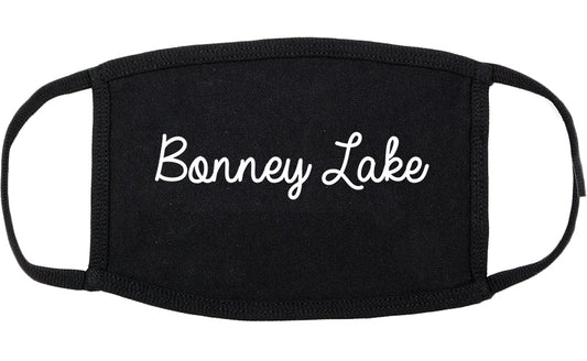 Bonney Lake Washington WA Script Cotton Face Mask Black