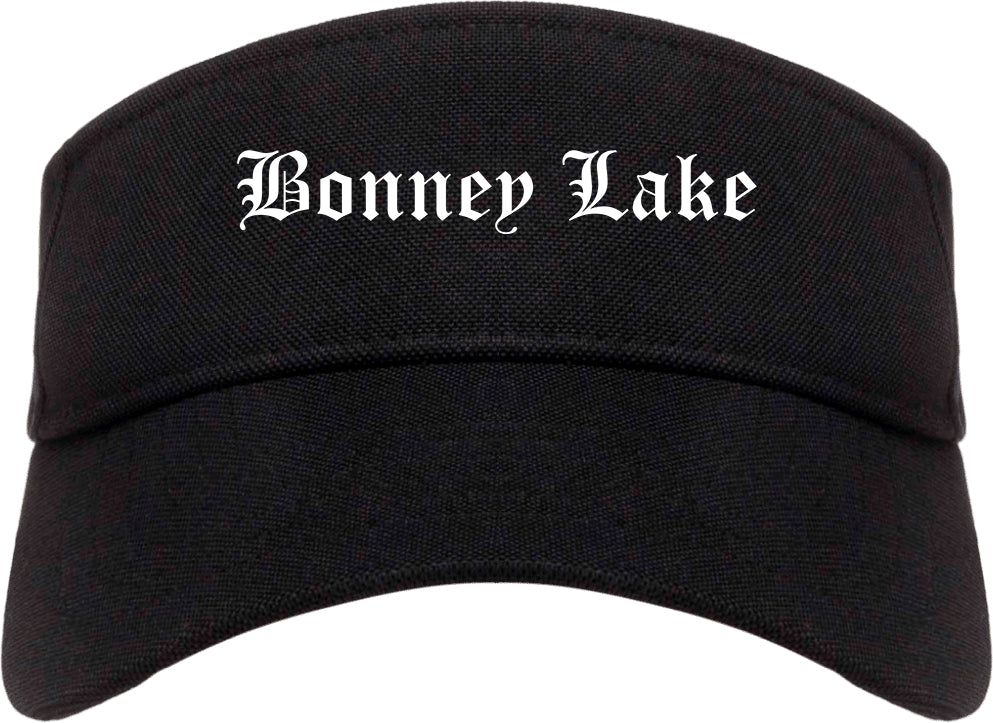 Bonney Lake Washington WA Old English Mens Visor Cap Hat Black