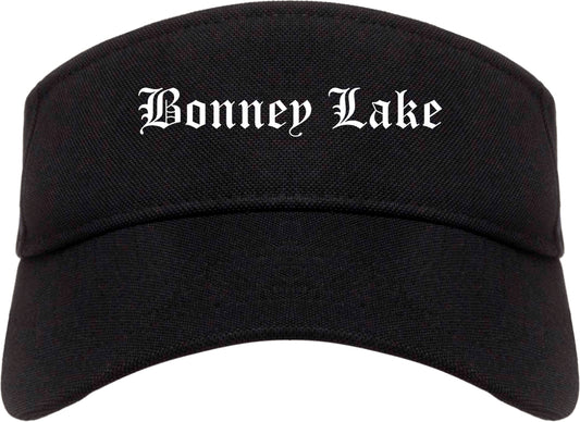 Bonney Lake Washington WA Old English Mens Visor Cap Hat Black
