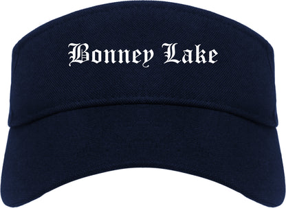 Bonney Lake Washington WA Old English Mens Visor Cap Hat Navy Blue