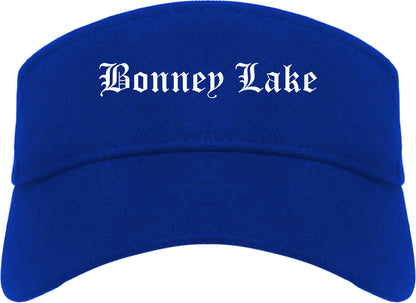 Bonney Lake Washington WA Old English Mens Visor Cap Hat Royal Blue