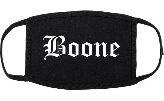 Boone Iowa IA Old English Cotton Face Mask Black