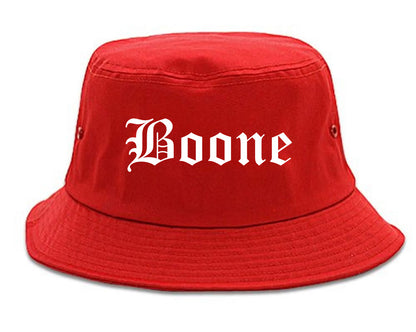 Boone Iowa IA Old English Mens Bucket Hat Red