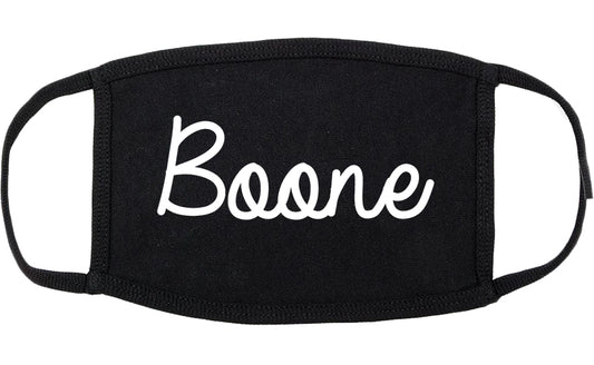 Boone Iowa IA Script Cotton Face Mask Black