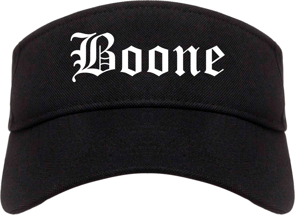 Boone North Carolina NC Old English Mens Visor Cap Hat Black