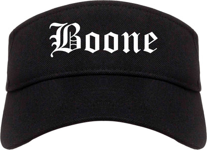 Boone North Carolina NC Old English Mens Visor Cap Hat Black