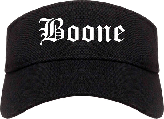 Boone North Carolina NC Old English Mens Visor Cap Hat Black