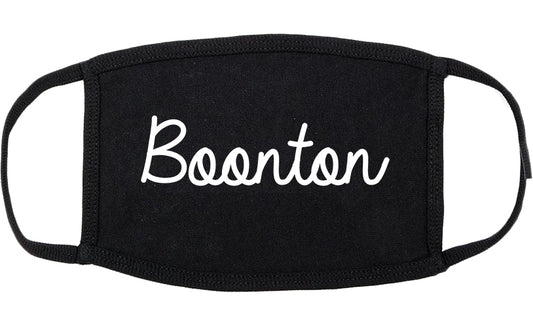 Boonton New Jersey NJ Script Cotton Face Mask Black