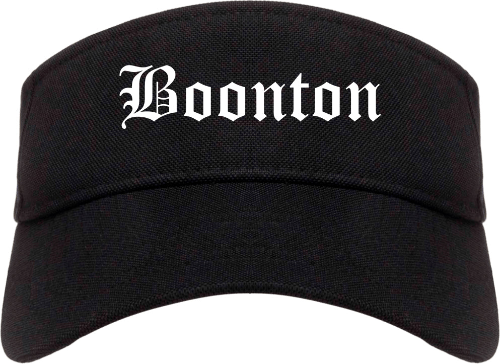 Boonton New Jersey NJ Old English Mens Visor Cap Hat Black