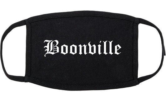 Boonville Indiana IN Old English Cotton Face Mask Black