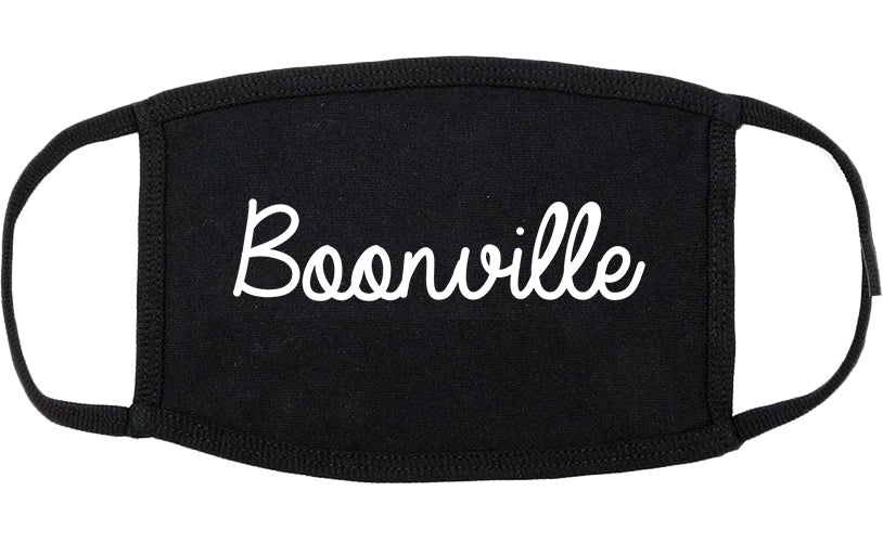 Boonville Indiana IN Script Cotton Face Mask Black