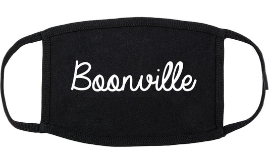 Boonville Indiana IN Script Cotton Face Mask Black