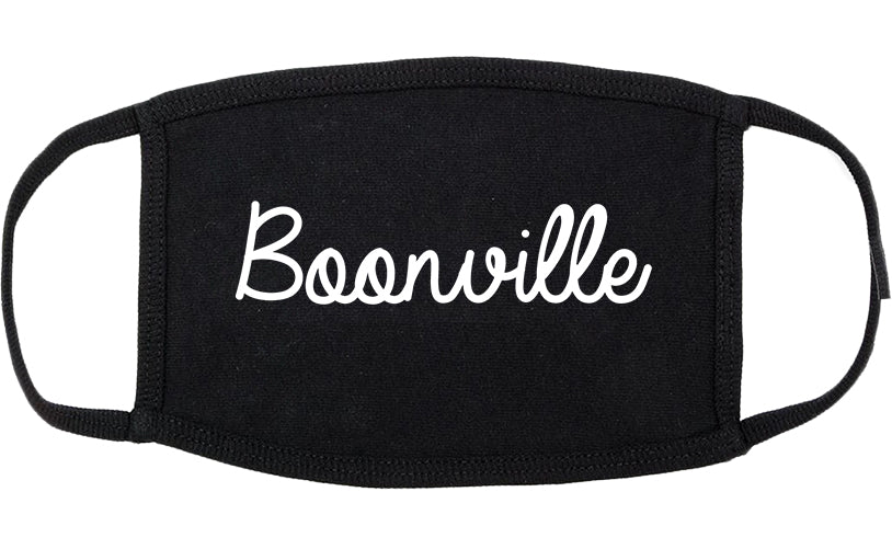 Boonville Missouri MO Script Cotton Face Mask Black