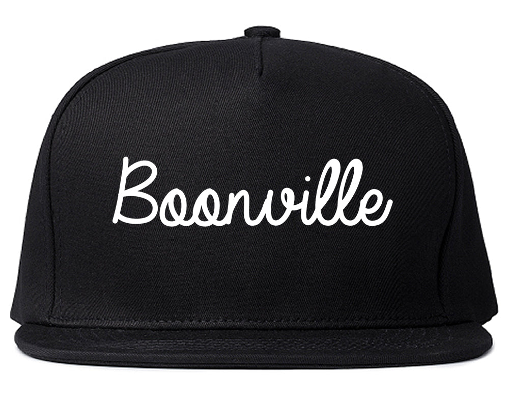Boonville Missouri MO Script Mens Snapback Hat Black
