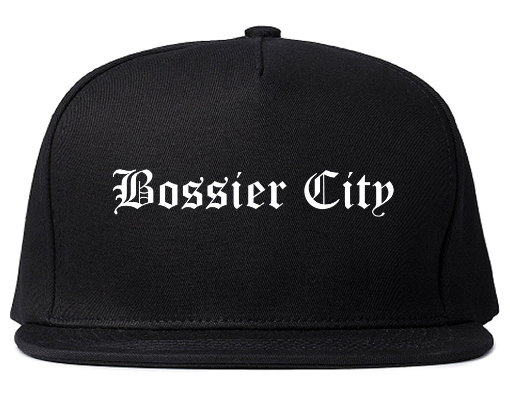 Bossier City Louisiana LA Old English Mens Snapback Hat Black
