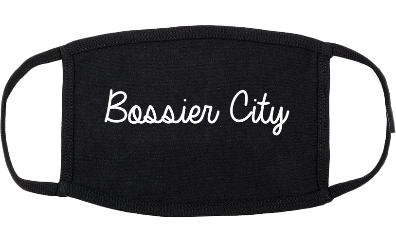 Bossier City Louisiana LA Script Cotton Face Mask Black
