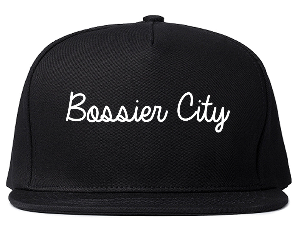Bossier City Louisiana LA Script Mens Snapback Hat Black