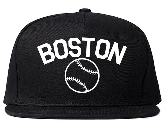 Boston Baseball Boston Massachusetts Mens Snapback Hat Black