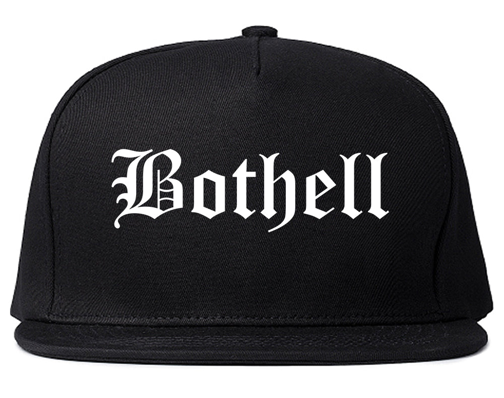 Bothell Washington WA Old English Mens Snapback Hat Black