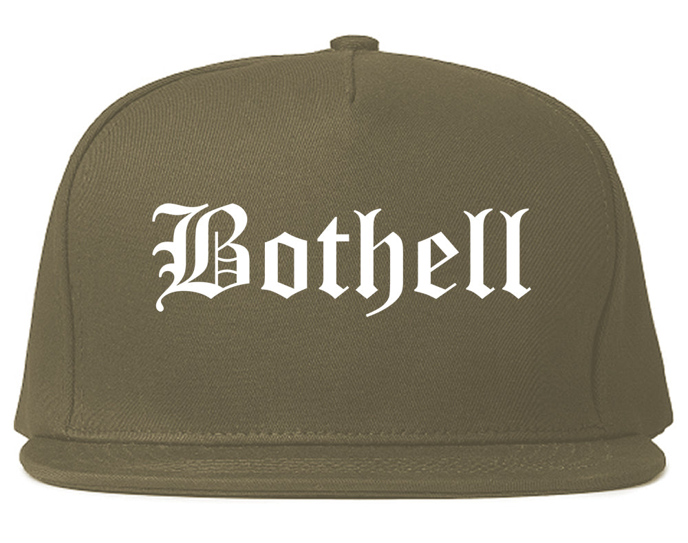 Bothell Washington WA Old English Mens Snapback Hat Grey