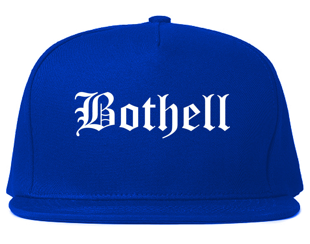 Bothell Washington WA Old English Mens Snapback Hat Royal Blue