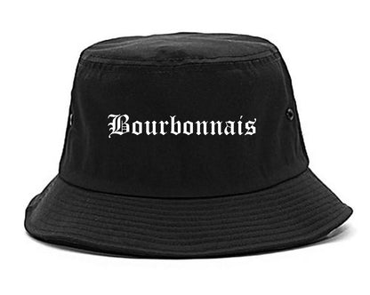 Bourbonnais Illinois IL Old English Mens Bucket Hat Black