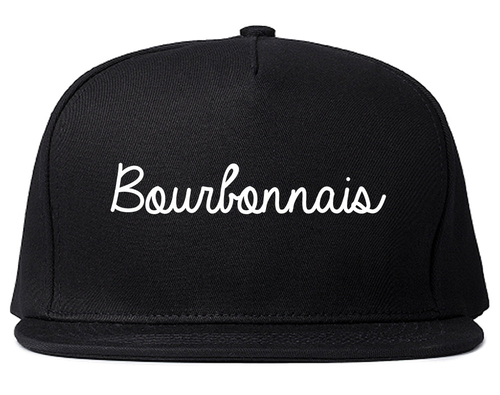 Bourbonnais Illinois IL Script Mens Snapback Hat Black