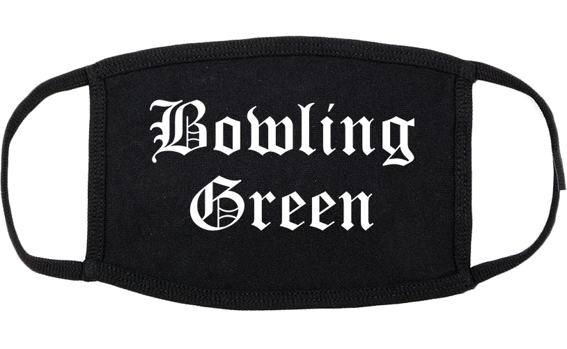 Bowling Green Kentucky KY Old English Cotton Face Mask Black