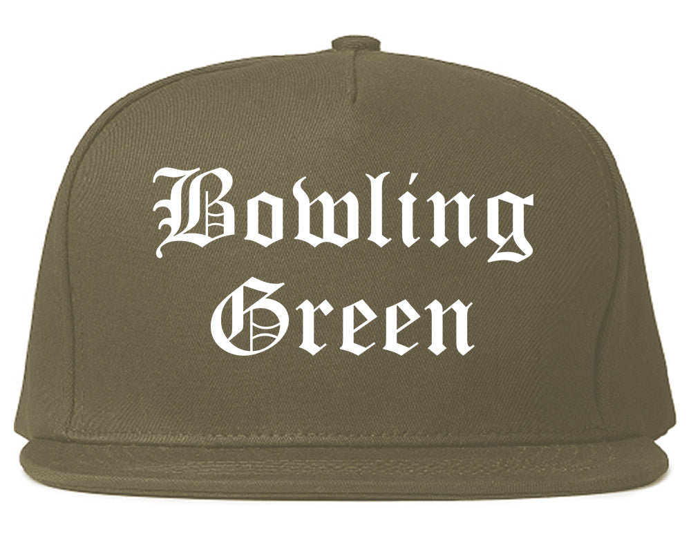 Bowling Green Kentucky KY Old English Mens Snapback Hat Grey