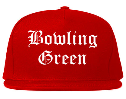 Bowling Green Kentucky KY Old English Mens Snapback Hat Red