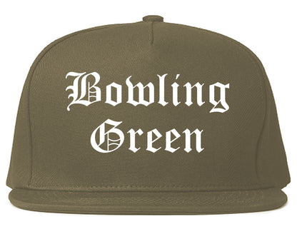 Bowling Green Missouri MO Old English Mens Snapback Hat Grey
