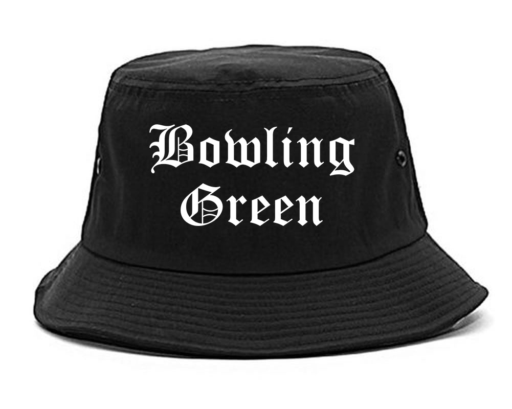 Bowling Green Missouri MO Old English Mens Bucket Hat Black