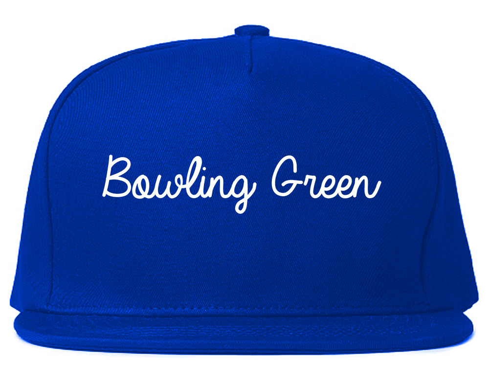 Bowling Green Missouri MO Script Mens Snapback Hat Royal Blue