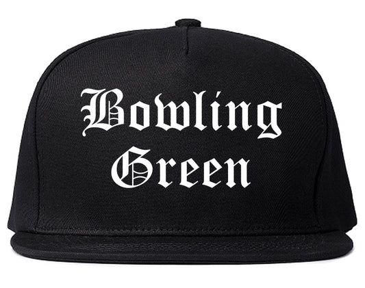 Bowling Green Ohio OH Old English Mens Snapback Hat Black