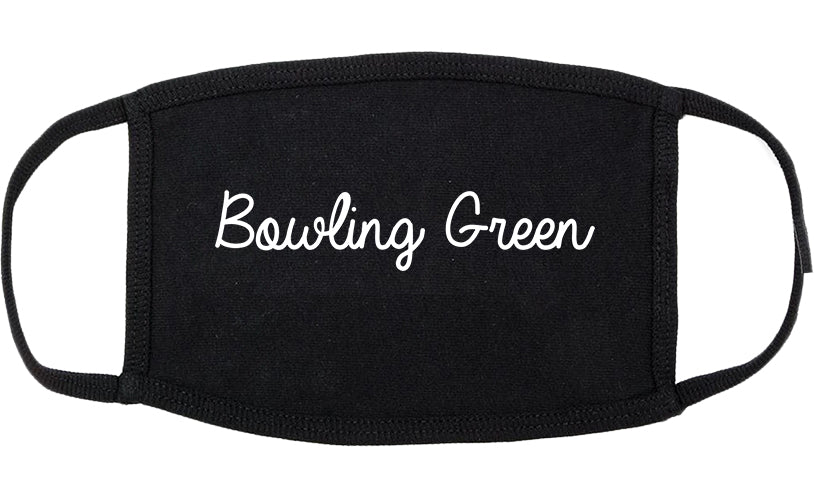 Bowling Green Ohio OH Script Cotton Face Mask Black