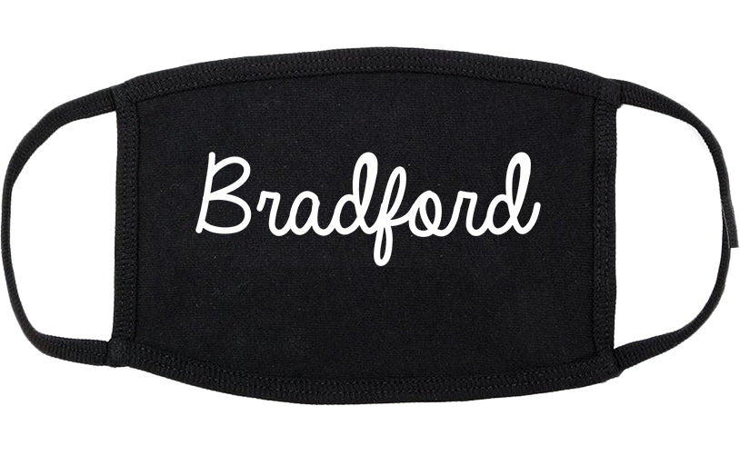 Bradford Pennsylvania PA Script Cotton Face Mask Black