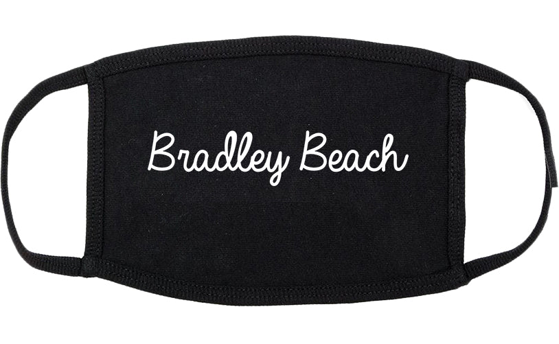 Bradley Beach New Jersey NJ Script Cotton Face Mask Black